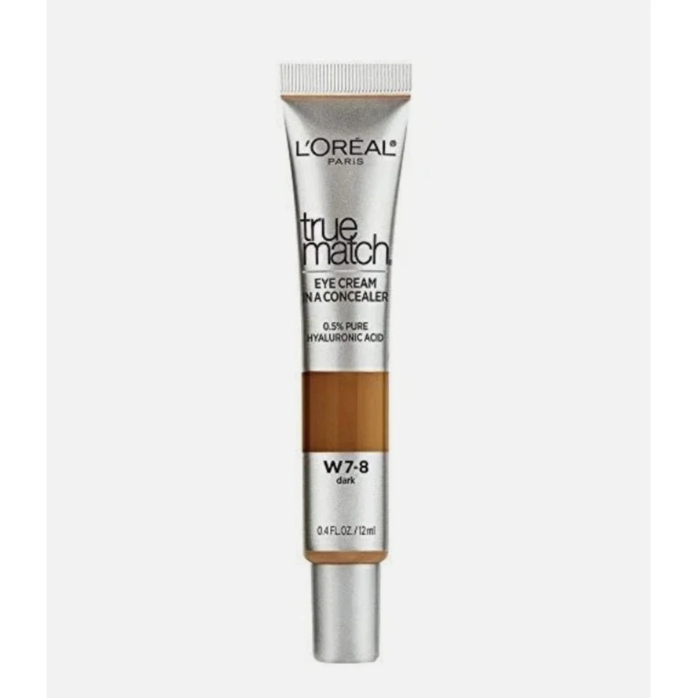 L'Oreal True Match Eye Cream In A Concealer W7-8 Dark 0.4 fl oz Hyaluronic Acid